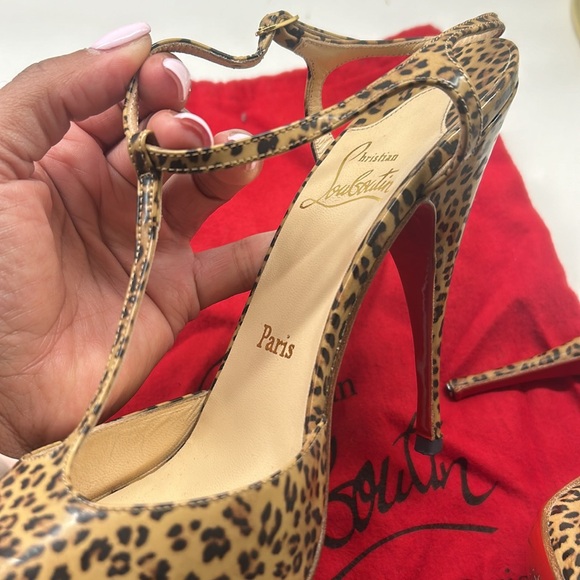 Cheetah Peep-toe Louboutin - Picture 6 of 8